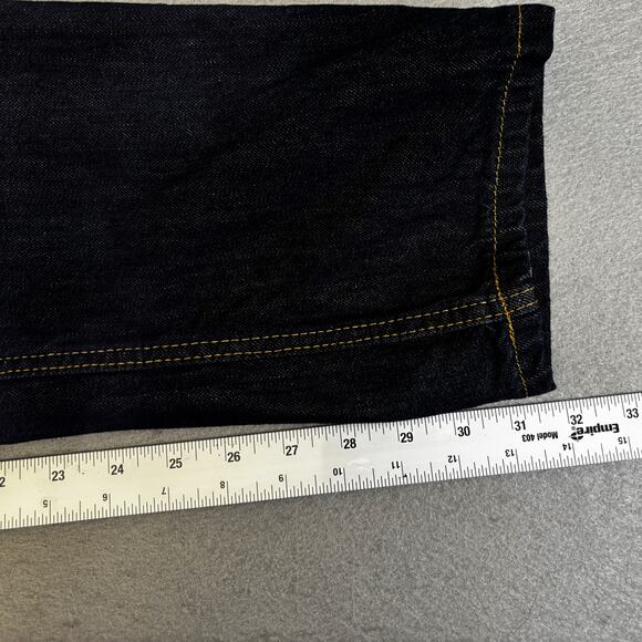 Penguin White Oak Cone Denim Jeans Mens 33x32 Slim Blue Munsingwear Dark Wash - Picture 10 of 12